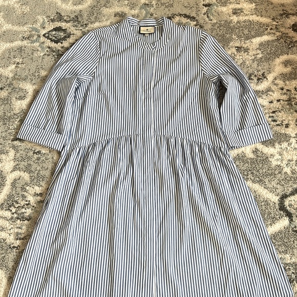 Tuckernuck Women's Striped Royal Shirt Dress Size Medium - Picture 3 of 13